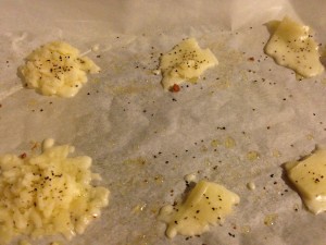 cheese crisps - before pic