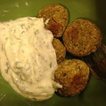 Falafel Balls and Dill Dip, 16 grams protein per 4 oz puree lunch meal