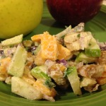 Roasted Chestnut Apple Salad, 10.2 grams protein, 217 calories